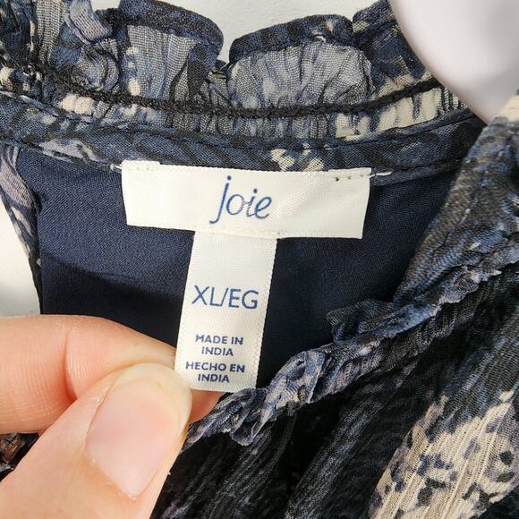 Joie Thelene Sleeveless Mini Dress Size XL Floral Spring Summer Party Comfort - Picture 6 of 8